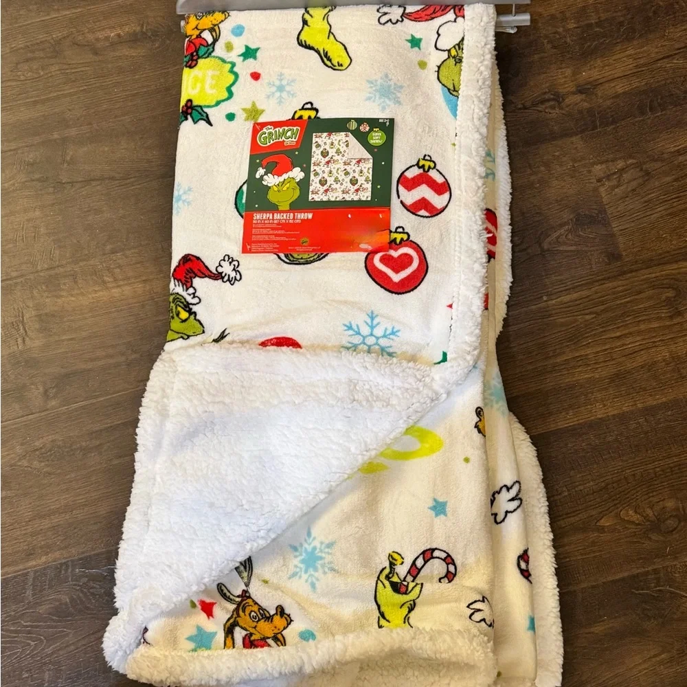 Grinch Fleece Throw Blanket